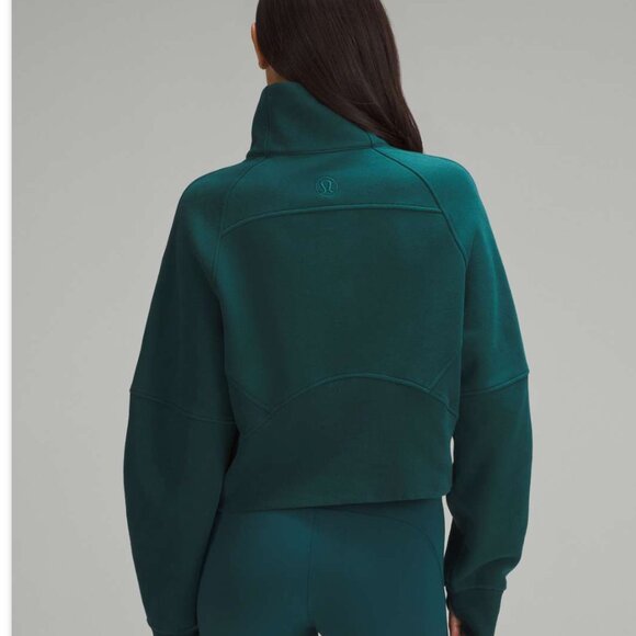 NWT Peloton Lululemon Scuba Oversized Funnel-Neck Half Zip - Storm Teal XS/S - Picture 2 of 3